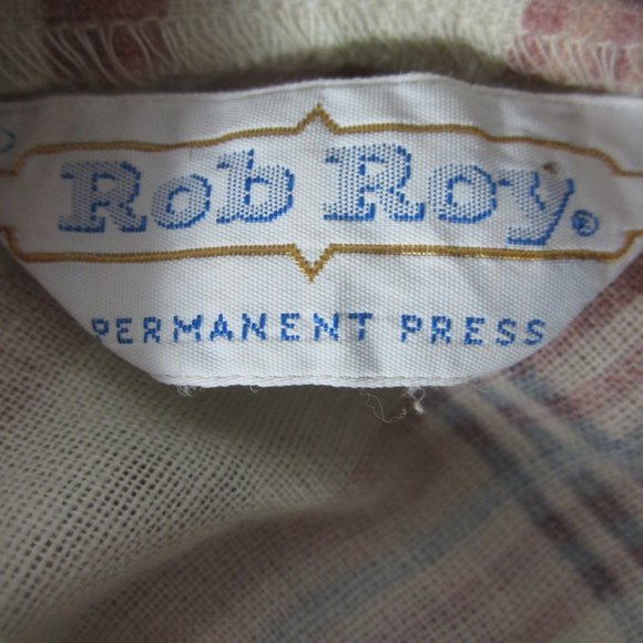 VTG 1960s Rob Roy Shirt Boys L Mens XS Multicolor Plaid Front Snap Western Shirt - Picture 3 of 7